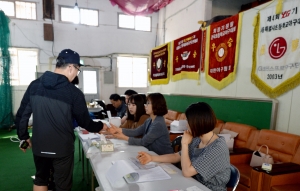 이색투표소, '청구초등학교 야구부 실내훈련장'