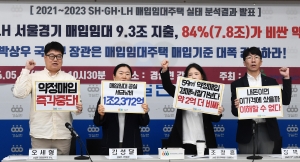 경실련 '3년간 SH·GH·LH 매입임대 현황 분석' 기자회견