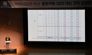 종로학원 '2025 대입 전략 설명회