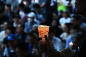 채상병 1주기 군 사망사건 피해자 추모 촛불 문화제