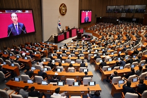 시정연설 하는 한덕수 국무총리