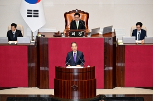 시정연설 하는 한덕수 국무총리